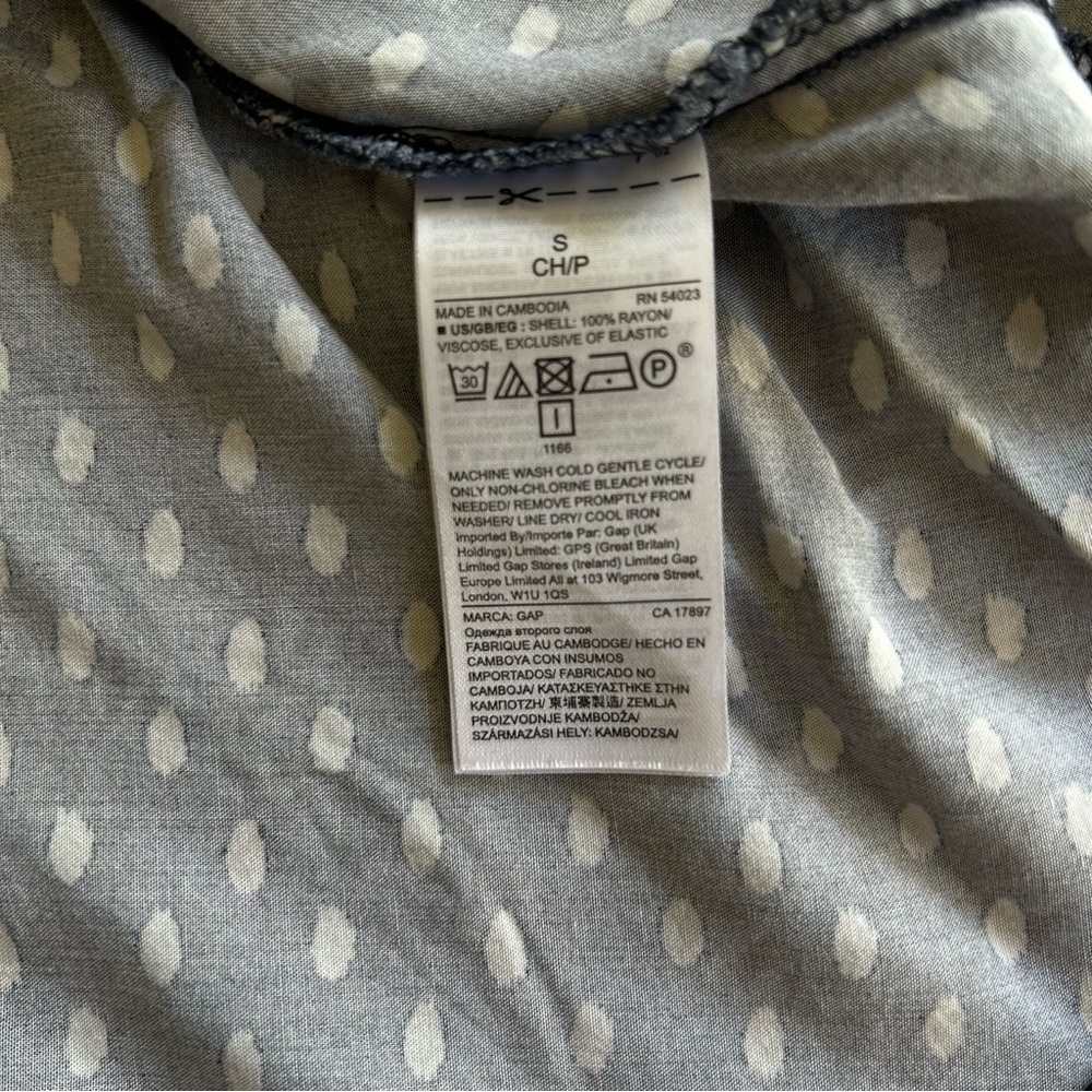 Gap | Navy Polka Dot Fit and Flare Mini Dress - Picture 12 of 13